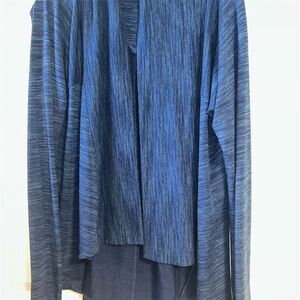 Athleta Women's Blue Asym Pullover Cardigan Size S Long Sleeve
